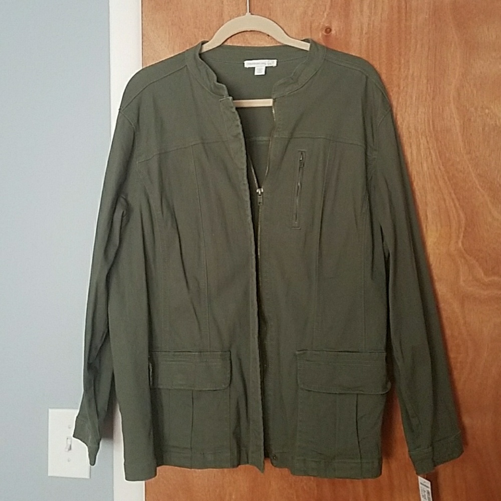 Dress barn /westport army green jacket